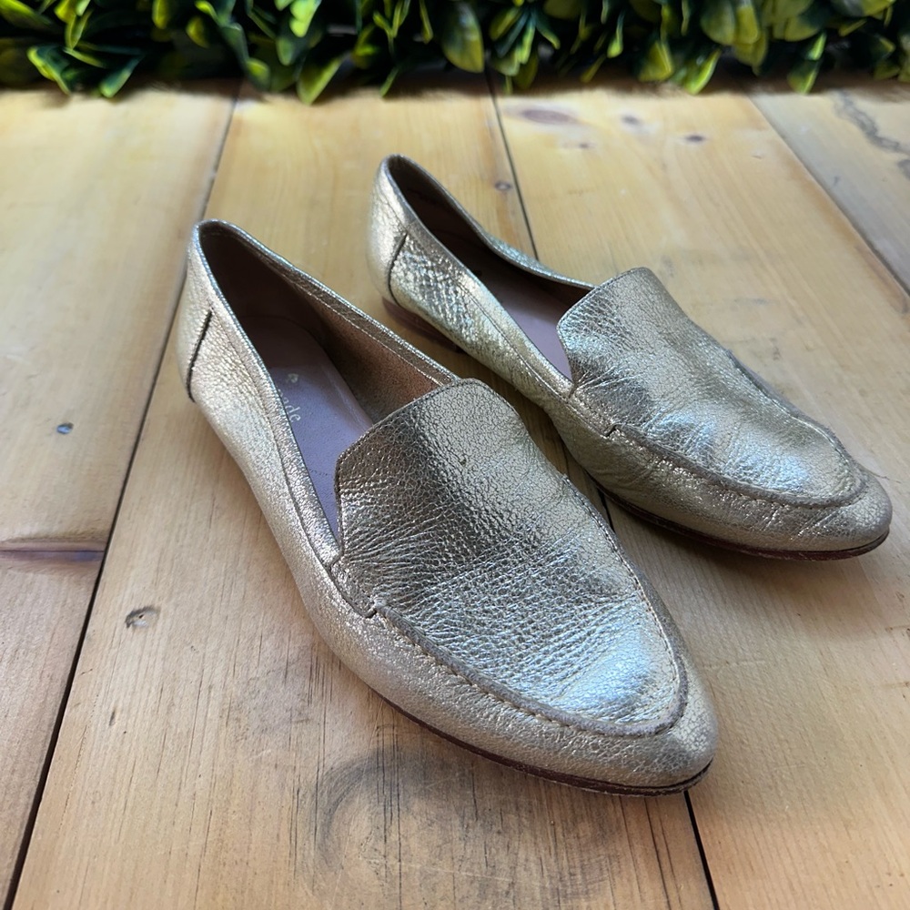 Kate Spade Metallic Gold Carima Flats size 6.5M